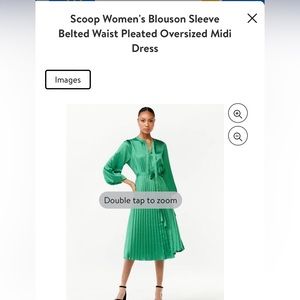 Green Silk Midi Dress